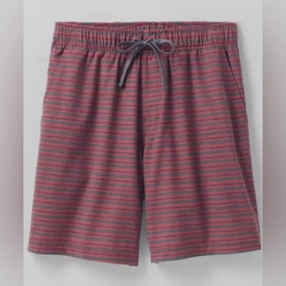 Prana Men’s Metric E-waist Board shorts Rust Stripe NWT Size XL - Picture 4 of 4